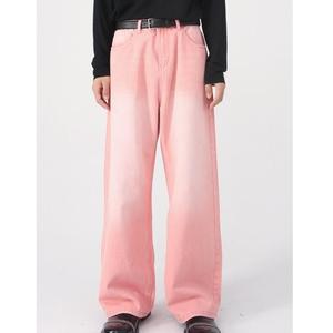 Salopette en jean vintage de haute qualité, ample, respirante, écologique, délavée clair, unie, mi-lourde, style printemps - Product Image 4