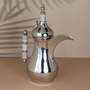 Stainless Steel Oriental Jug With Blue Handle And Lid For Tea Coffee Serving - Product Image 4