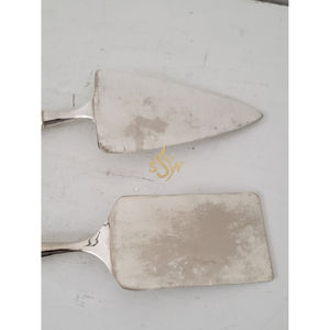 ชุดอุปกรณ์เสิร์ฟเค้กพรีเมียมพร้อมด้ามจับหินอ่อน มีดตัดขนมขัดเงา อุปกรณ์ครัวสุดหรูสำหรับตัดและเสิร์ฟเค้ก - Product Image 4