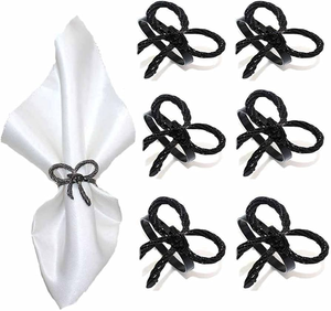 Boucle de serviette en métal, anneau noir, forme cœur, tailles personnalisées, porte-serviettes, dernières nouveautés, anneau de serviette - Product Image 2