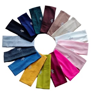 European American Style Solid Color Wide <b>Elastic</b> Yoga Sport <b>Headband</b> Cotton Knitted Sweat <b>Headband</b> for Outdoor Sports - Product Image 5