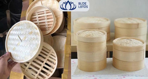 Panier vapeur en bambou à 2 niveaux de 8 pouces, kit pour soupes et raviolis, avec cuillère à roulettes, revêtements, capacité 3-4L, compatible gaz et induction, couvercle de casserole - Product Image 3