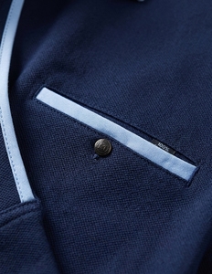 Custom <b>Men</b> <b>Long</b> <b>Sleeve</b> <b>Polo</b> <b>Shirt</b> Wholesale Dark Navy Blue Contrast Collar Casual Lapel Golf <b>Shirt</b> OEM Manufacturer - Product Image 2