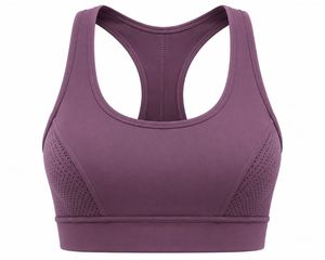 Soutien-gorge de sport dos nageur pour femme, col en U, écologique, léger, simple, séchage rapide, sans coutures, respirant, avec panneau en maille, maintien élevé, fermeture avant - Product Image 5