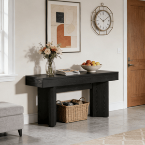 Consolle Lunga Moderna di Lusso in Legno Massello, Arredamento Contemporaneo per Ingresso, Appartamento o Soggiorno d'Hotel - Product Image 5