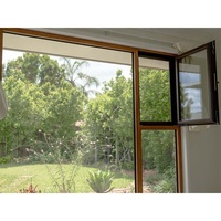 Fenêtre à battant en aluminium à double vitrage de style français moderne persienne en acier inoxydable à rupture thermique pour chambres à coucher vente directe d'usine