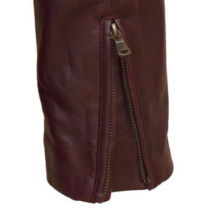 Veste en cuir PU décontractée à la mode pour femmes, col rabattu, fermeture éclair, manches longues, couleur unie - Product Image 5