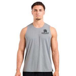 <b>Mens</b> Gray Sleeveless Tank Top <b>Gym</b> Workout Shirt Athletic Fitness Training Sportswear Running Casual Activewear Fitness <b>Vest</b> - Product Image 1