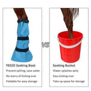 Bottes de trempage pour sabots de cheval, sac de trempage équin, seau de soin pour sabots avec coussin EVA et bandes - Product Image 5