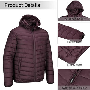 Veste matelassée à capuche pour homme toutes saisons, légère et isolante, idéale pour la neige, les voyages et la randonnée – Veste personnalisable en gros - Product Image 5