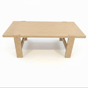 Table basse rectangulaire moderne pour salon, en bois de pin durable, placage MDF, frêne KD, décorative, couleur naturelle, facile à assembler - Product Image 1