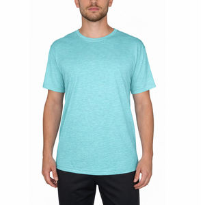 Men's Casual Performance Tee <b>100</b>% <b>Polyester</b> Custom Logo Quick Dry Breathable Short Sleeve Tops t <b>shirt</b> low price - Product Image 2