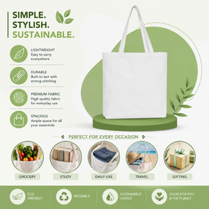 Durable Reusable Medium Tote <b>Bag</b> | Custom Printed Fly Zip Handle Shopping <b>Bag</b> for Supermarket <b>Gift</b> & Daily Use Bulk Sale <b>Bag</b> - Product Image 5