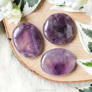 Pierre ovale en améthyste violette naturelle, cristal de guérison, pierre de paume pour la méditation Reiki, améthyste naturelle en gros - Product Image 4