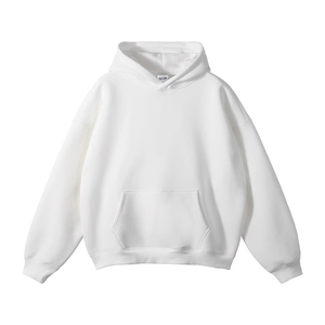 เสื้อฮู้ดไหมพรมซิปสีพื้นทรงโอเวอร์ไซส์สำหรับผู้ชาย  ฤดูใบไม้ร่วง ฤดูหนาว - Product Image 2