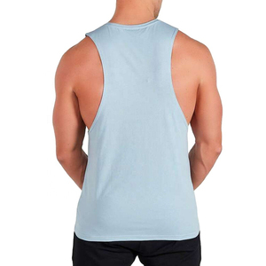 Camiseta sin mangas para hombre, de algodón tejido liso, oversize, transpirable, ecológica, ligera, con cuello redondo, corte holgado, estilo deportivo, teñida en prenda, de corte cropped y boxy. - Product Image 5