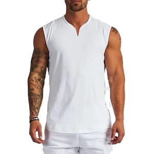 Haute qualité coton hommes Gym Fitness débardeurs décontracté tricoté Style Singlet gilet pour musculation sport entraînements - Product Image 1
