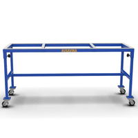 AUSAVINA Mesa de trabajo flexible TOOLS Acero inoxidable Cuatro ruedas (AFWT8328;)