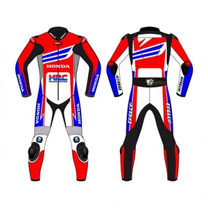 Traje de Motociclismo de Piel de Vacuno/Canguro Zonda GSXR Personalizado para Hombre, Mono de Carreras de Pista, Mono de una Pieza, Impermeable, de Secado Rápido, OEM - Product Image 1