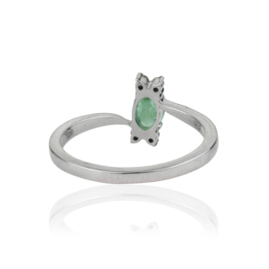 Wholesale 925 Sterling <b>Silver</b> 100% Genuine <b>Emerald</b> & Diamond Minimal Fine <b>Ring</b> For Women's Everyday Wear Unisex Jewelry - Product Image 6