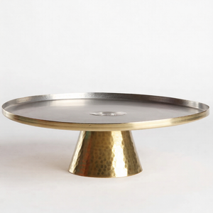 Soporte de Pastel de Metal de Aluminio Decorativo para Bodas y Fiestas, Soporte de Pastel de Metal Martillado de la Mejor Calidad, Molde de Resina Epoxi - Product Image 1