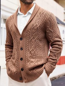 Pull en tricot d'hiver pour homme, logo personnalisé, tissu doux et chaud, manches longues, décontracté, élégant, confortable - Product Image 2