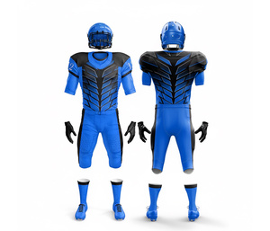 Uniforme de football américain léger avec impression par sublimation intégrale |   Ensemble de football avec maillot et pantalon |   Polyester respirant - Product Image 5