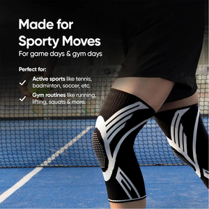 ปลอกหุ้มเข่าสำหรับยกน้ำหนักแบบกำหนดเอง-QASWA SPORTS สำหรับผู้ชาย คุณภาพสูง ทุกขนาด สวมใส่สบาย นุ่ม ระบายอากาศได้ดี ดีไซน์กันลื่น แบบกำหนดเอง - Product Image 6