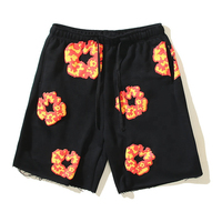 Shorts en jean unisexe personnalisés, style streetwear, déchirés, à ourlet brut, imprimés, confortables, tendance, pour l'été