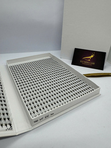 ขนตาปลอมแบบแฮนด์เมดสำเร็จรูป 3D-20D ขนมิ้งค์เทียม สีดำด้าน ปลายเรียว ฐานบาง ยาวเป็นธรรมชาติ แบบผสม - Product Image 6