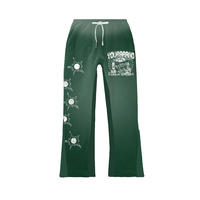 Ensemble de survêtement en molleton épais personnalisé pour hommes et femmes, comprenant un sweat à capuche ample et un pantalon de survêtement évasé à jambes larges, style streetwear Y2K