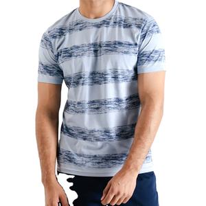T-shirt formel pour homme à col montant en sergé 100 % polyester à manches courtes imprimé col rond style urbain cool drôle ample - Product Image 1