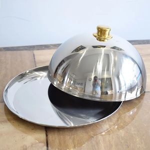 Plateau en acier inoxydable avec couvercle, vaisselle et assiettes multifonctions de luxe pour mariage, fête, hôtel, banquet, plats à réchaud pour buffet - Product Image 6