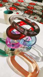 Collar Largo de Resina con Eslabones Grandes, Estilo Moderno, Mezcla de Colores, Punk, Hueco, Grueso, Cadena para Colgar en la Pared, Decoración del Hogar, Hecho a Mano, Regalo de Cumpleaños - Product Image 3