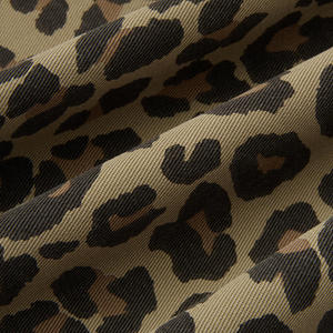 Men's Leopard Print <b>Racer</b> <b>Jacket</b> Stand Collar Zipper Closure Casual Windproof Polyester Autumn Wear Regular Fit - Product Image 5