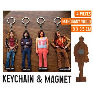 PAQUETE DE MERCHANDISE LED ZEPPELIN: LLAVERO, PLATO DE VIDRIO Y CAJA DE COLORES, ARTESANÍA - Product Image 3