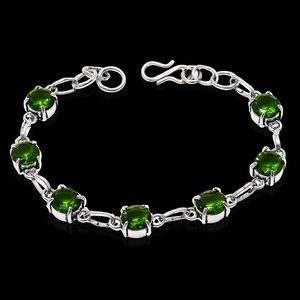 Natural Peridot Topaz 925 Sterling Silver <b>Adjustable</b> <b>Bracelet</b> Natural Gemstone Jewelry <b>Bracelet</b> For Men & Women - Product Image 6