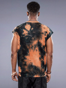 Alta calidad barato debajo de la camisa algodón Color personalizado gimnasio hueco chalecos verano sólido sudor chaleco hombres Tie Dye Tank Top - Product Image 2