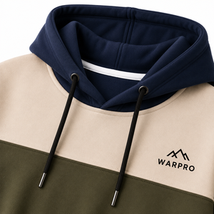 เสื้อฮู้ดผู้ชาย Warpro แบบมีฮู้ด แขนยาวทรงปกติ ตัดต่อสีสัน สไตล์ลำลองสำหรับฤดูใบไม้ร่วง พิมพ์ลายโลโก้ด้านหน้า ผ้าเฟรนช์เทอร์รี่ - Product Image 5