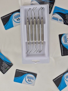 Juego de 5 Espátulas Dentales de Resina de Alta Calidad, Restauración de Relleno Compuesto, Acero Inoxidable, Agarre Ergonómico Manual - Product Image 4