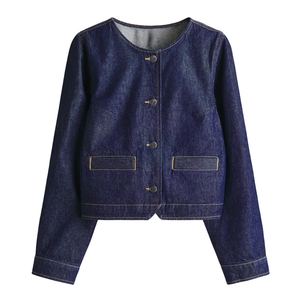 Chaqueta vaquera informal para mujer, de manga larga, con botones, corte ajustado, ligera, estilo urbano, para primavera, otoño, viajes, uso diario - Product Image 2