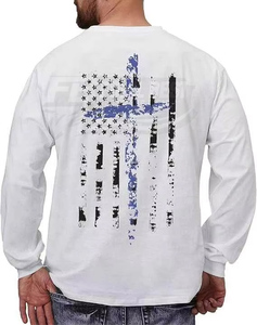 Chemise de golf décontractée pour hommes à manches longues, grande taille, en jersey 180 g/m², avec option d'impression de logo frontal, vente en gros à prix abordable, OEM - Product Image 3