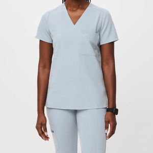 New Arrival Custom Logo Nursing <b>Scrub</b> <b>Set</b> Hospital Uniform Custom You Own Design Unisex Medical <b>Scrubs</b> <b>Set</b> Stretch Slim Fitness - Product Image 4