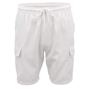 Short de sport cargo pour homme, longueur Bermuda, respirant, en polyester, avec poches latérales et cordon de serrage, taille mi-haute, idéal pour la course et la gym - Product Image 3