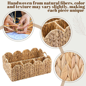 Unique Design Manufacturer Wholesaler Water Hyacinth <b>Storage</b> <b>Baskets</b> with Handles Handmade - Product Image 3