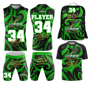 Uniformes de Fútbol Americano sin Mangas con Tecnología de Sublimación Vibrante, Personalizados, Transpirables, de Secado Rápido y Antibacterianos, Conjunto de Entrenamiento 7v7 - Product Image 1