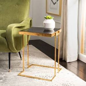 Creative Design Center <b>Table</b> Modern Furniture White <b>Marble</b> <b>Top</b> Round <b>Side</b> <b>Table</b> Gold Plated for Living Room, Hotel, Office - Product Image 6