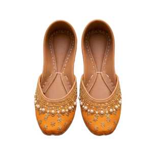 Custom Design Women Khussa Fashion Pumps Handmade Traditional Pakistani <b>Embroidered</b> Flats Premium Ethnic Footwear Wholesale - Product Image 1