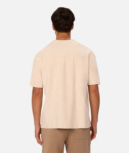 T-shirt beige décontracté en coton imprimé sur mesure pour homme, dernière conception avec impression numérique, nouveau style à manches courtes – Vente chaude - Product Image 2