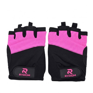 Guantes Deportivos para Mujer al por Mayor, Color Rosa, Medios Dedos, Transpirables, Antideslizantes, para Levantamiento de Pesas, Fitness, Ciclismo - Product Image 3